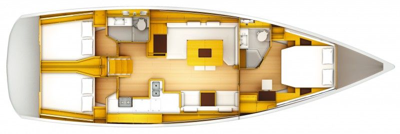 План-схема Парусная яхта Sun Odyssey 509 "Mintaka"
