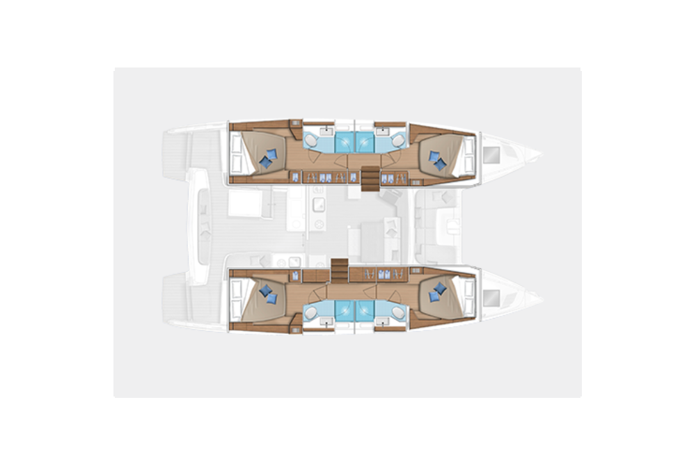 План-схема Катамаран Lagoon 46 для программы «Яхт-менеджмент»