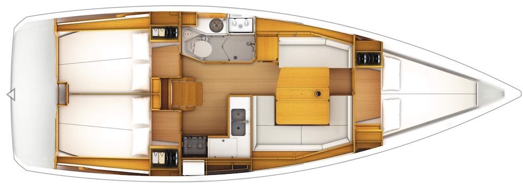 План-схема Парусная яхта S/Y Sun Odyssey 389 “Santana”