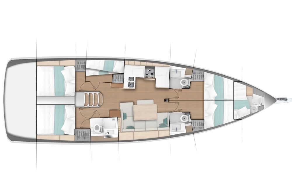 План-схема Парусная яхта Sun Odyssey 490 "Persik"