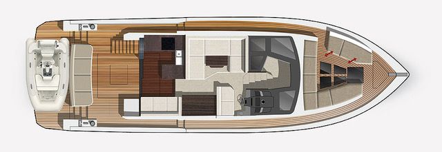 План-схема Моторная яхта Galeon 460 „Sahara“