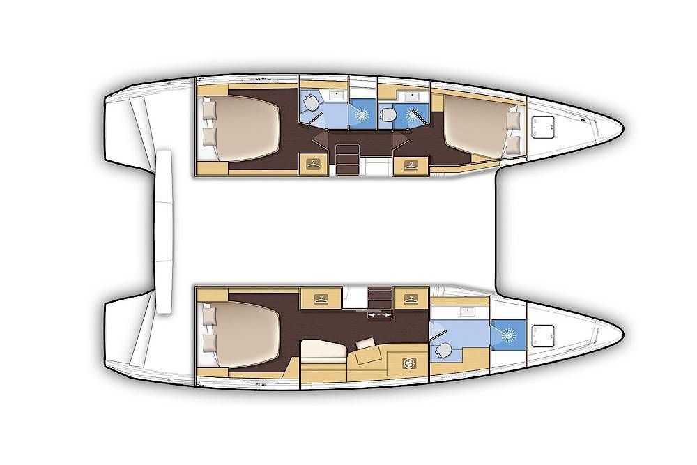 План-схема парусный катамаран Lagoon 42 "Grand DeLuxe III"